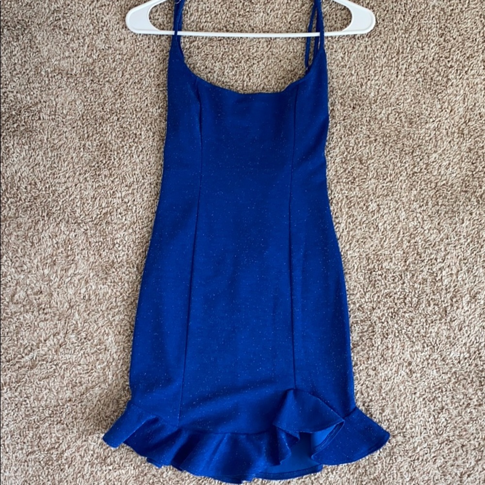 Royal blue mini dress